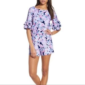 Lilly Pulitzer Lula Romper High Tide Navy It’s for Shore Size XS New with tag
